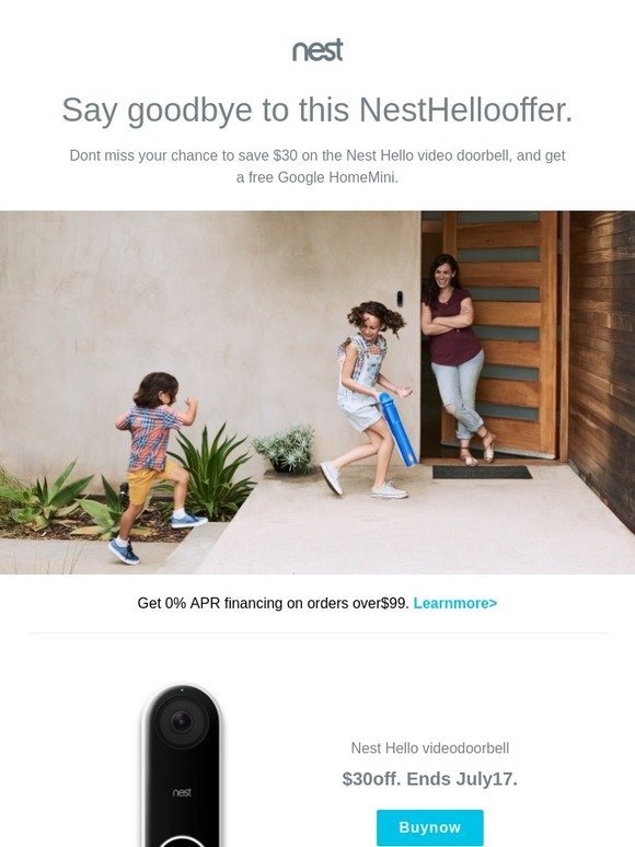 Last call for these savings on Nest Hello.