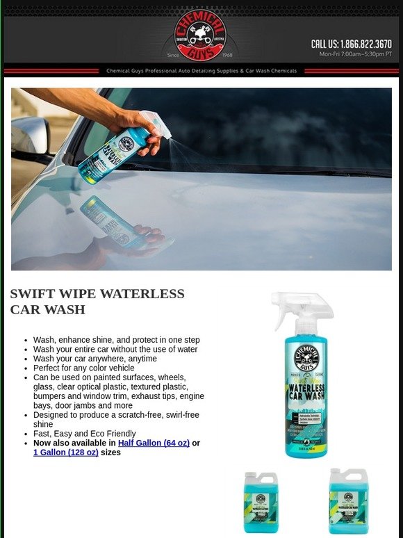 Chemical Guys A Car Wash in Minutes Swift Wipe Waterless Car Wash