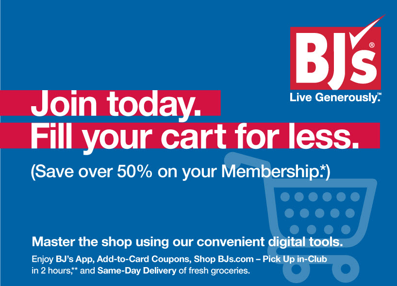 BJs Wholesale Club 25 for 12 months of Membership Milled