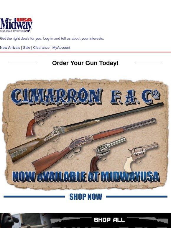 MidwayUSA Cimarron Guns Now Available at MidwayUSA! Milled