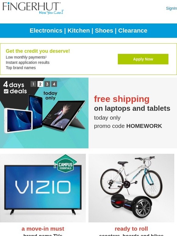 Fingerhut Fingerhut Today’s deal 4 Days of Deals Appsolutely fab