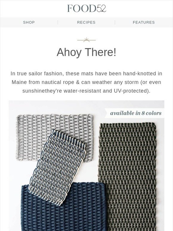 Food52 Nautical rope mats for landlubbers like us ⚓ Milled