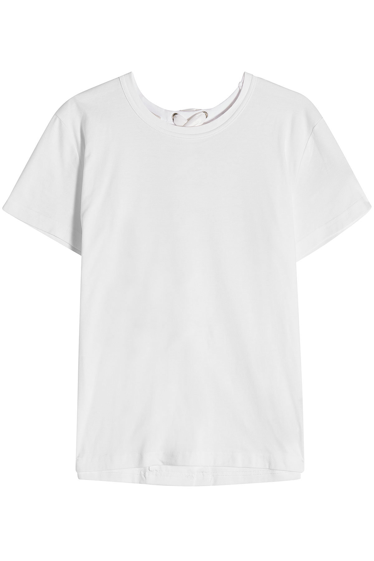 Cotton T-shirt With Laceup Back | 6 MONCLER NOIR KEI NINOMIYA