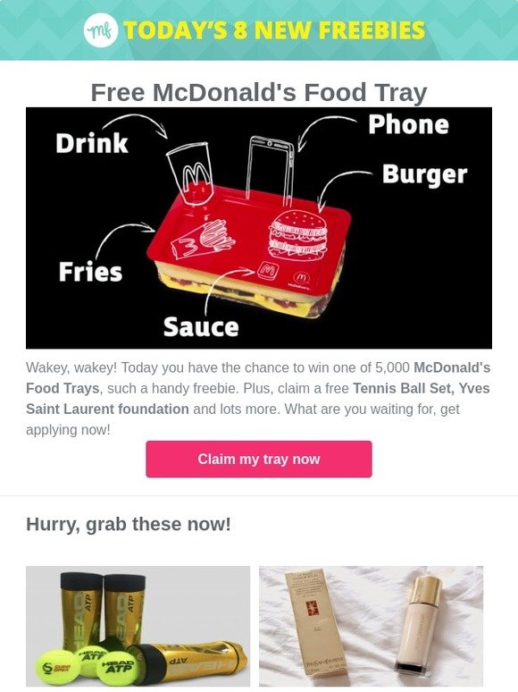 MagicFreebies: Free McDonald's Food Tray - 5,000 available! | Milled