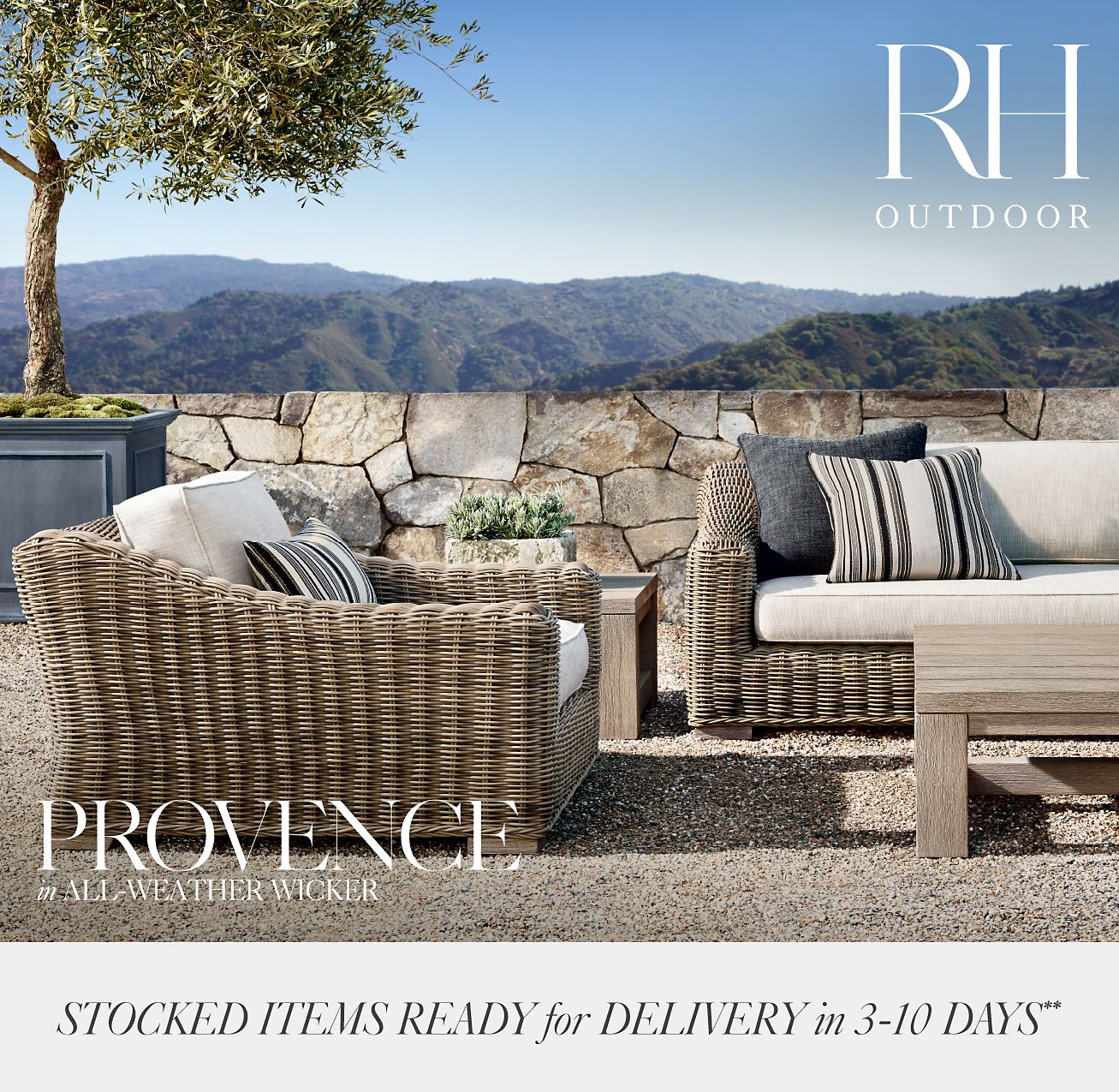 Restoration Hardware Outdoor Collections in AllWeather Wicker