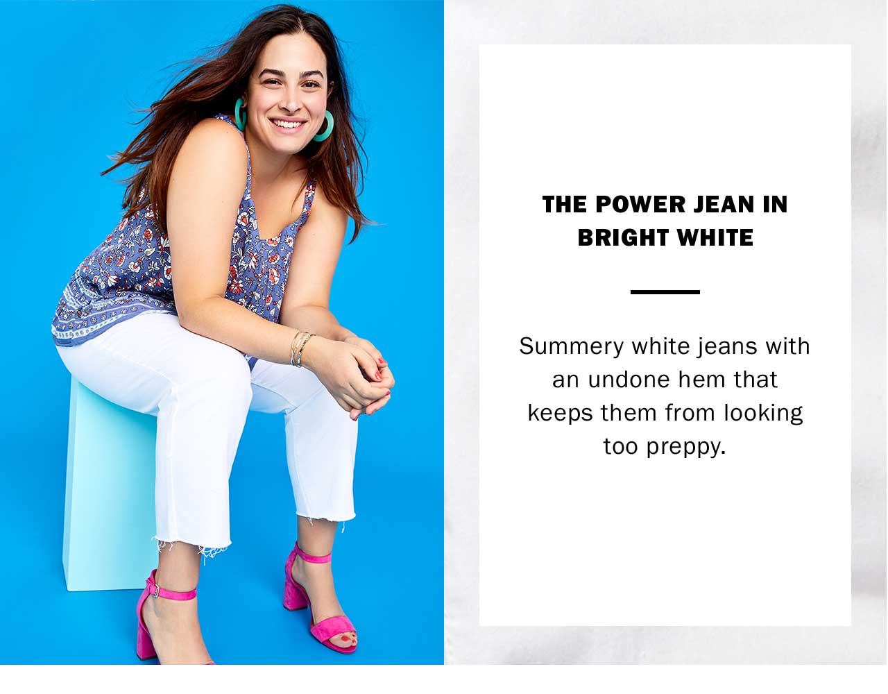 THE POWER JEAN IN BRIGHT WHITE