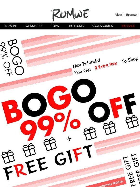 ROMWE ROMWER'S DAY early preview BOGO 99 OFF + Secret offer awaits