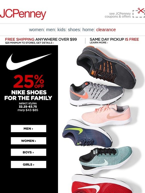 jcpenney nike coupons