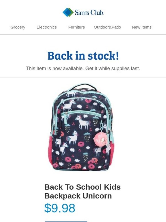 sam's club backpack