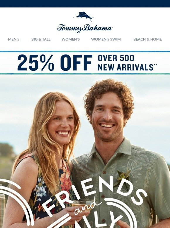 Tommy Bahama Friends & Family, Here's 25 Off! Milled