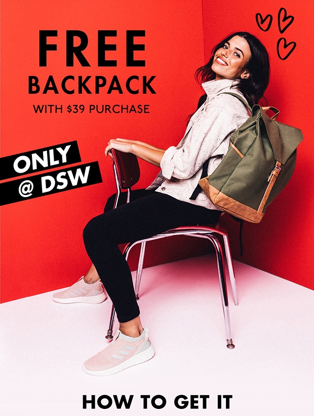 dsw free backpack 2019