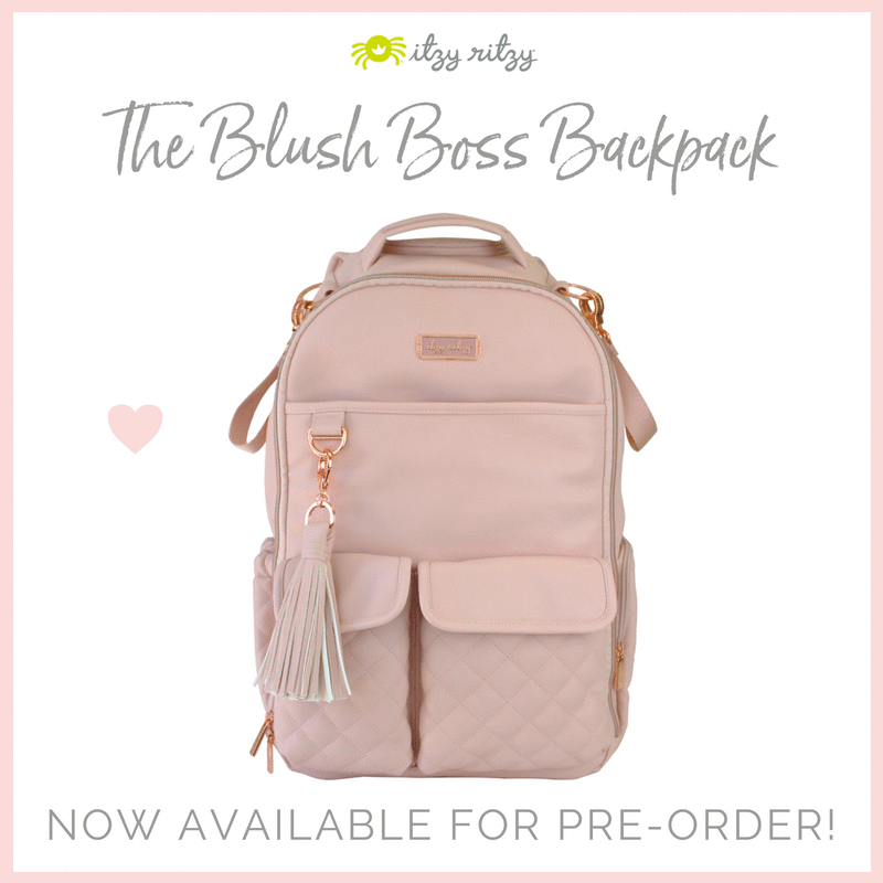itzy ritzy boss backpack blush