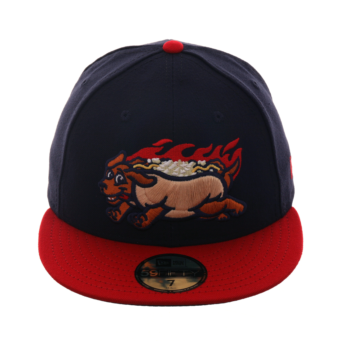 New Era 59Fifty Pawtucket Hot Dogs Hat - 2T Navy, Red