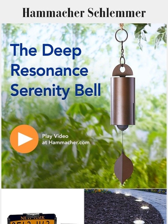 Hammacher Schlemmer The Deep Resonance Serenity Bell Milled