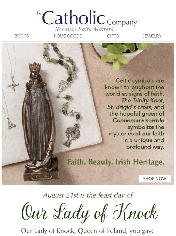 The Catholic Company Our Lady Of Knock's Feast Day Milled