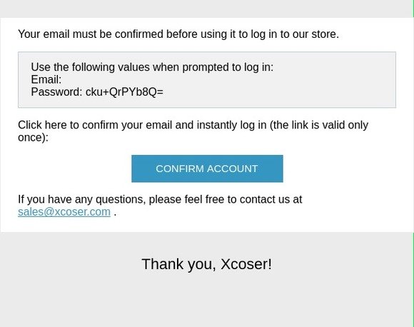 Account confirmation for --