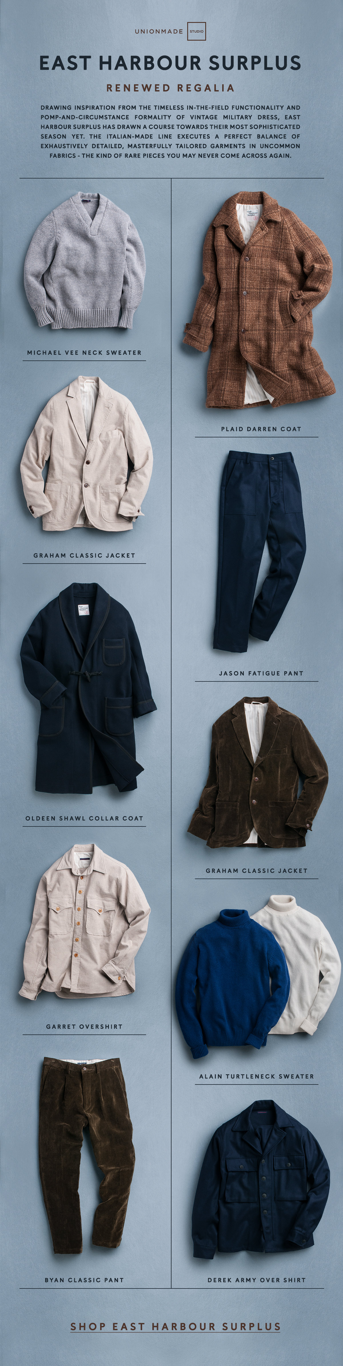 UNIONMADE: East Harbour Surplus: Renewed Regalia | Milled