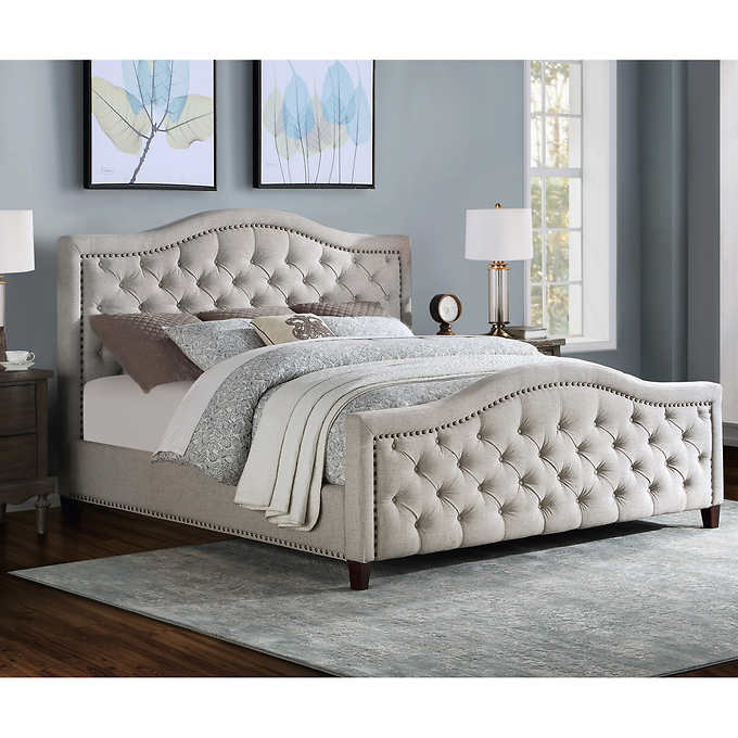 Pulaski Button Tufted Upholstered Bed