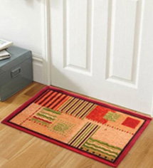 Abstract Nylon 15 x 23 Inch Anti Skid Door Mat by Status