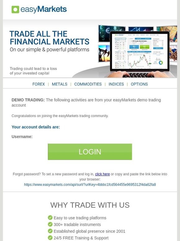 Demo Trading: 👍 Welcome to easyMarkets