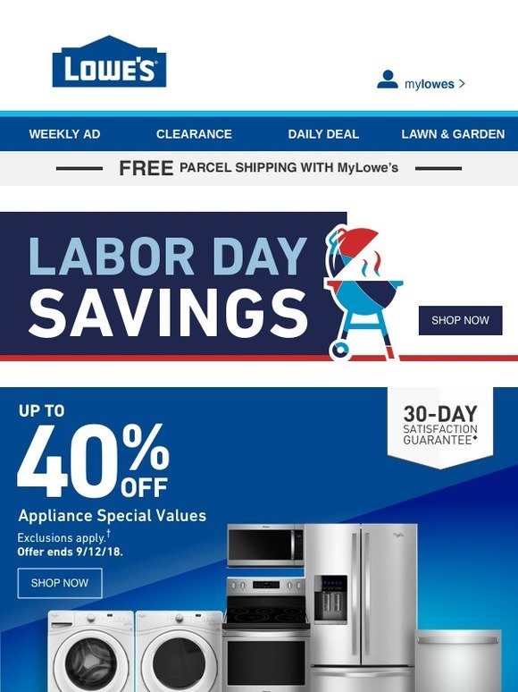 Lowes Labor Day Savings Start Right Now! Milled