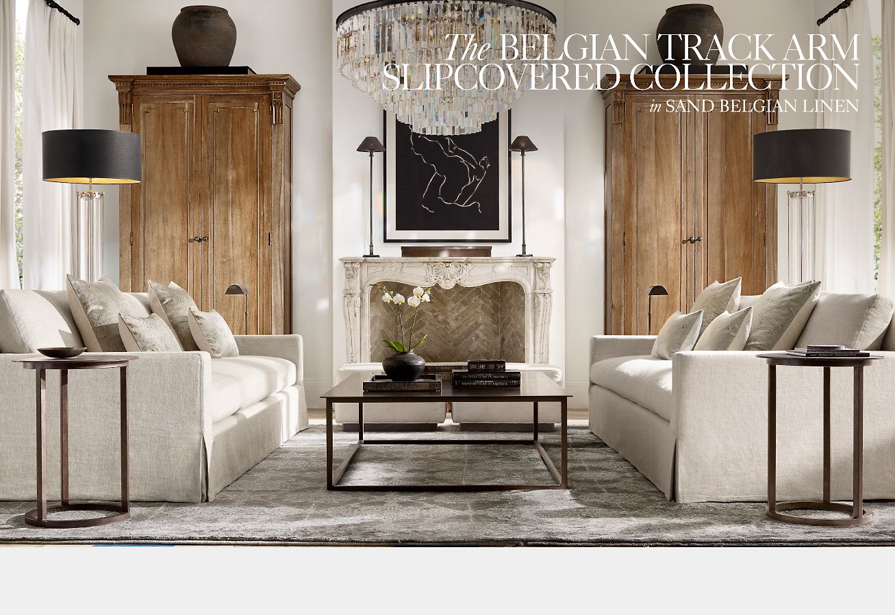 Restoration Hardware The Belgian Sofa Collection. 8 Styles, 6 Lengths