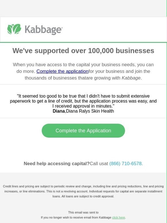 Join the 100,000+ businesses growing with Kabbage