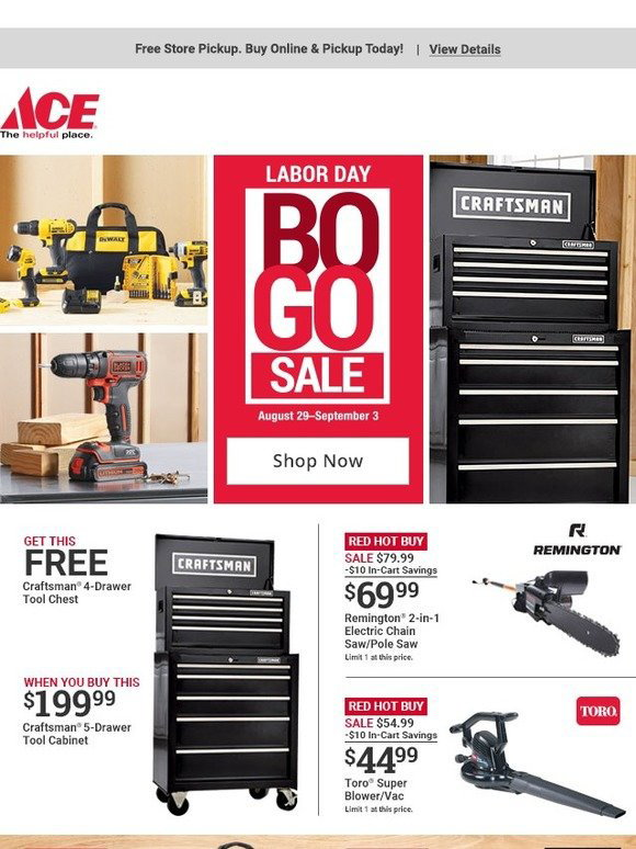 Ace Hardware Labor Day Sale Starts Now! Milled