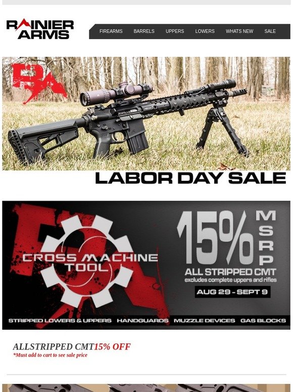 Rainier Arms Labor Day Weekend Sale Starts Now Milled