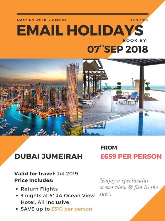 Exciting Holiday Offers From Emailholidays. Hurry, Limited Seats.⏰✈