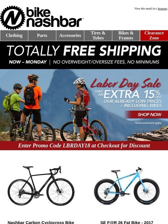 bike nashbar coupon