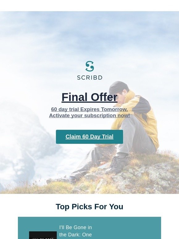 Scribd: Free 60 day trial. Get started today! | Milled