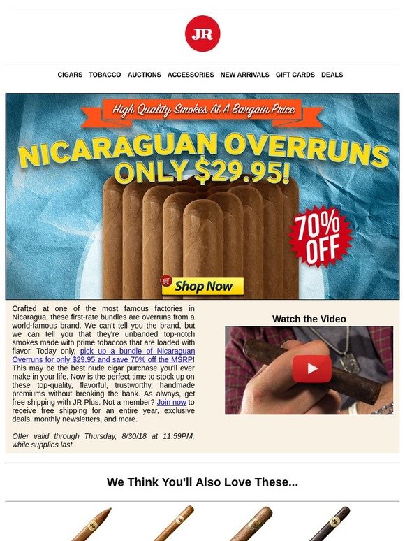 JR Cigars Only at >> One of the best deals you'll ever