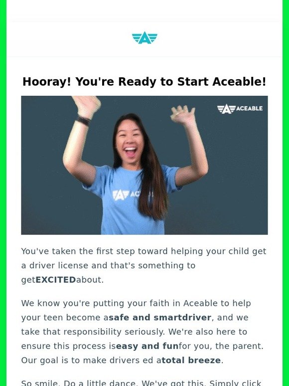 Welcome to Aceable! Finish your sign-up