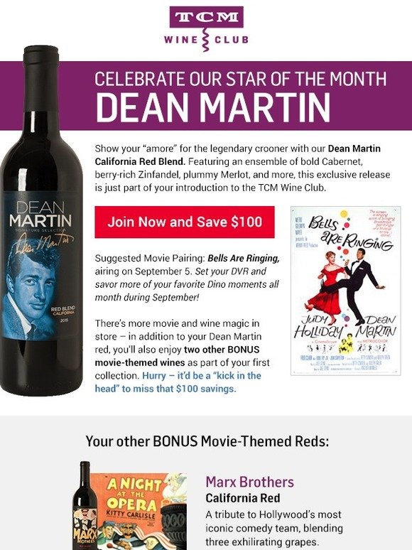 Turner Classic Movies A Toast to Dean Martin Our TCM Star of the