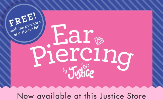 Ear piercing at on sale justice