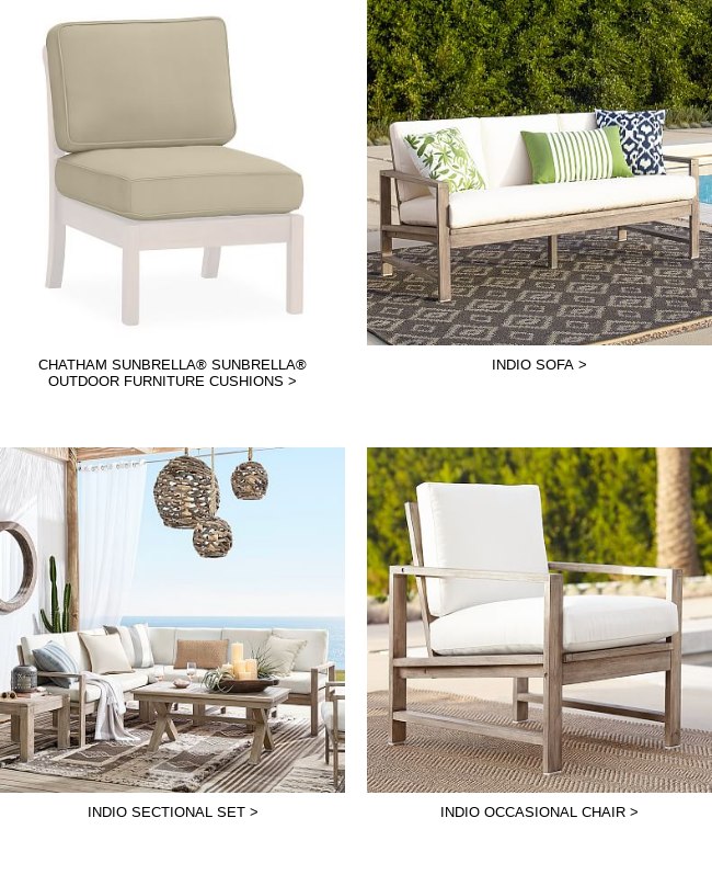 Pottery Barn Get It Before It S Gone Indio Sunbrella R Outdoor Furniture Cushions Is Going Fast Milled