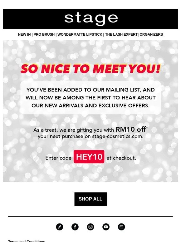 Welcome to Stage Cosmetics - Here's your RM10 gift!