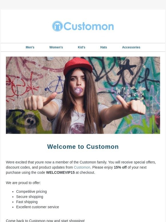 Welcome and thanks for signing up!