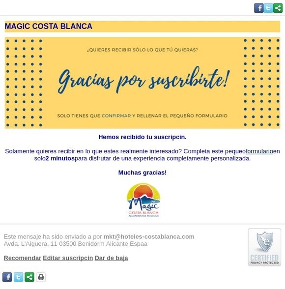 ¡Muchas gracias por suscribirte!