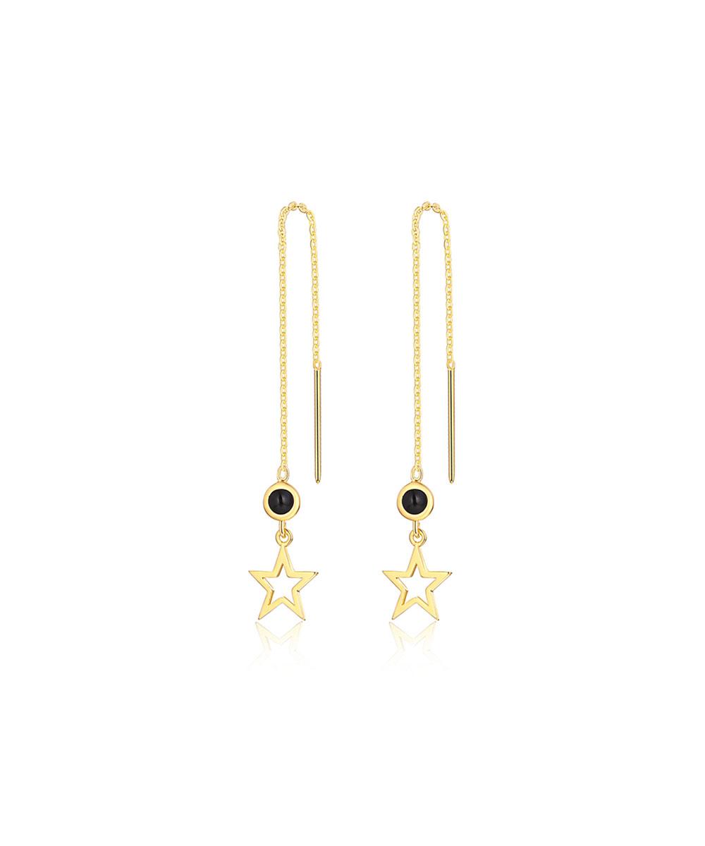  Bang Bang Star Thread 22k Gold Black Onyx