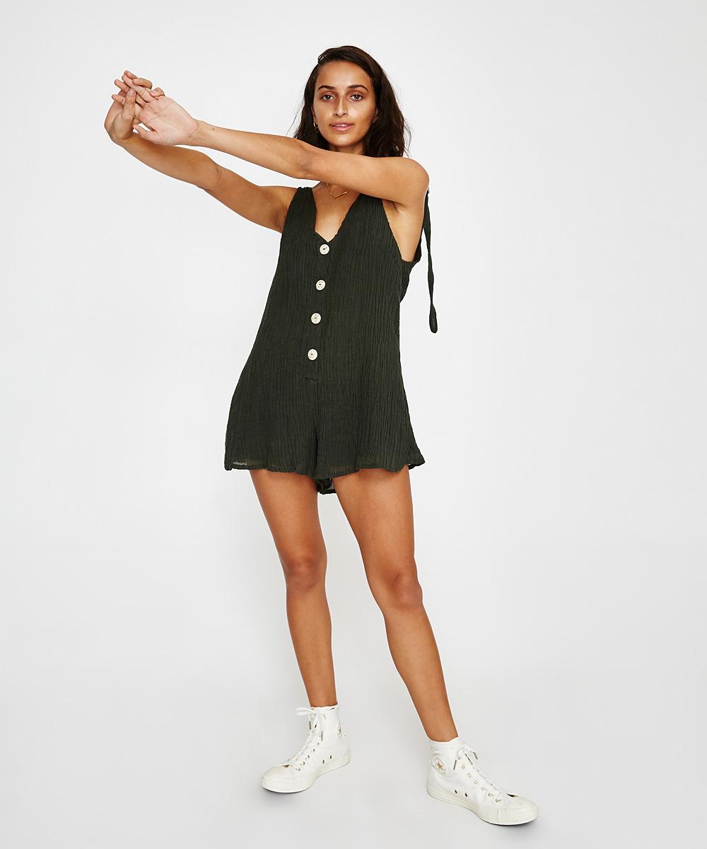  Bower Romper Deep Khaki