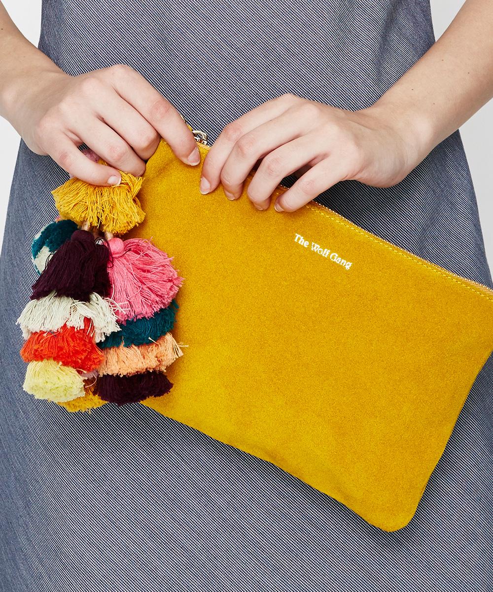  Bedouin Clutch Marigold Suede