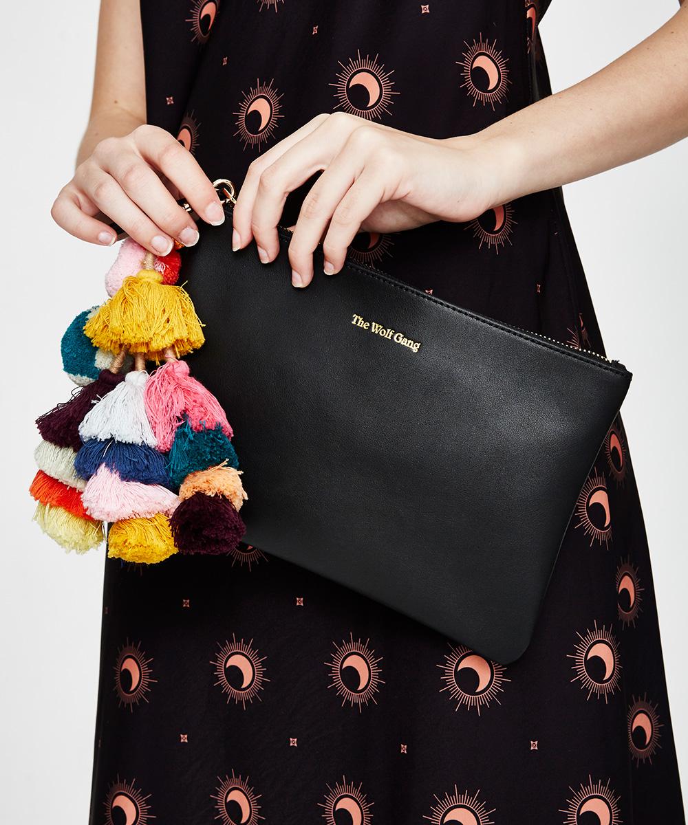  Bedouin Clutch Noir Leather