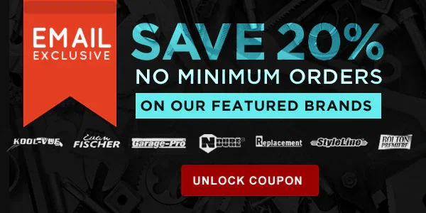 Email Exclusive: Save 20% No Minimum Orders on our Featured Brands | Ends 09/03/18