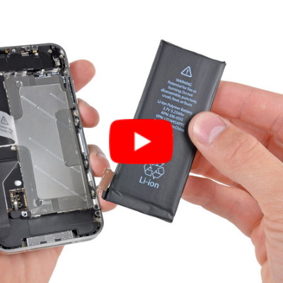 Image: Replacing the battery in an iPhone 4