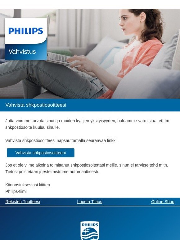 Vahvista sähköpostiosoitteesi