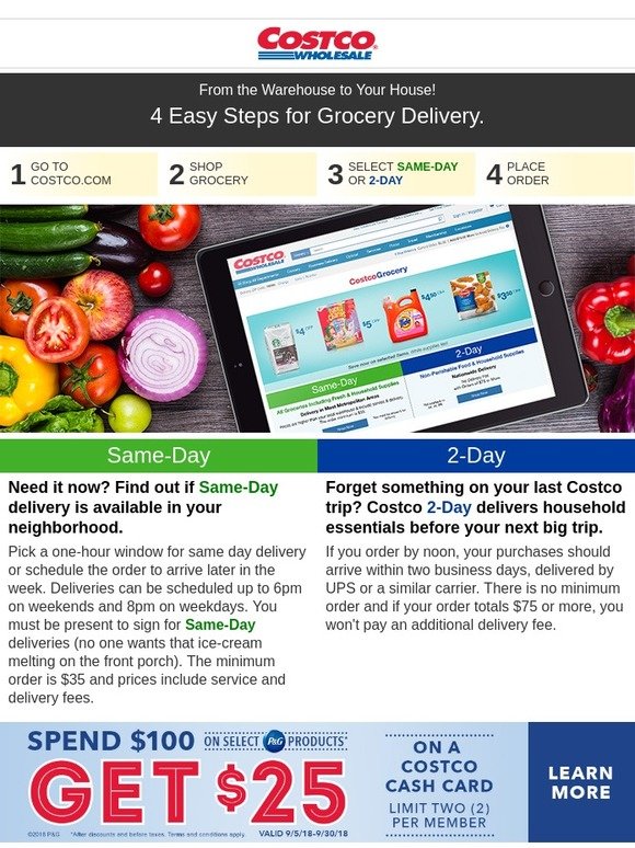 Costco 🛒 4 Easy Steps for Grocery Delivery from Costco 2Day & Same