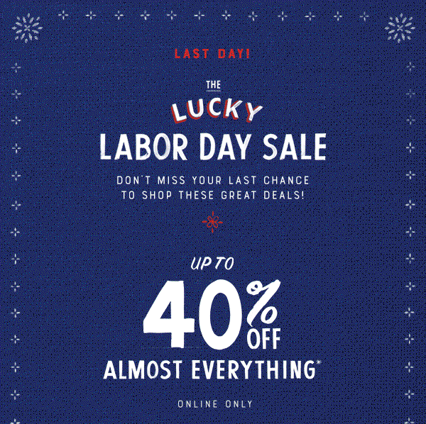 shop the Lucky Labor Day Sale 