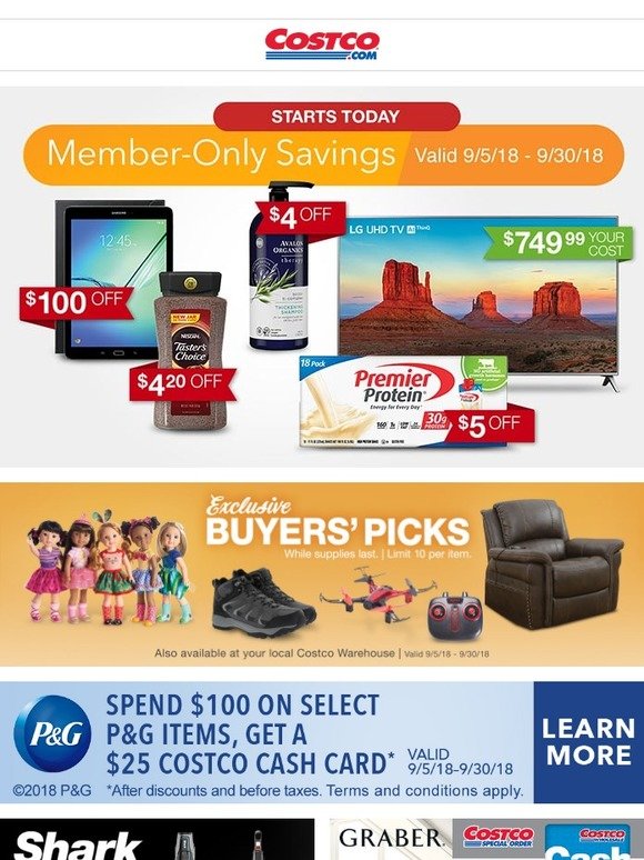 Costco NEW MemberOnly Savings Start Today! Shop Online or in Your